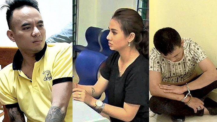 Nguyễn Văn Hoàng, Nguyễn Khoa Vũ Ngân và Đặng Hữu Hùng khi bị bắt