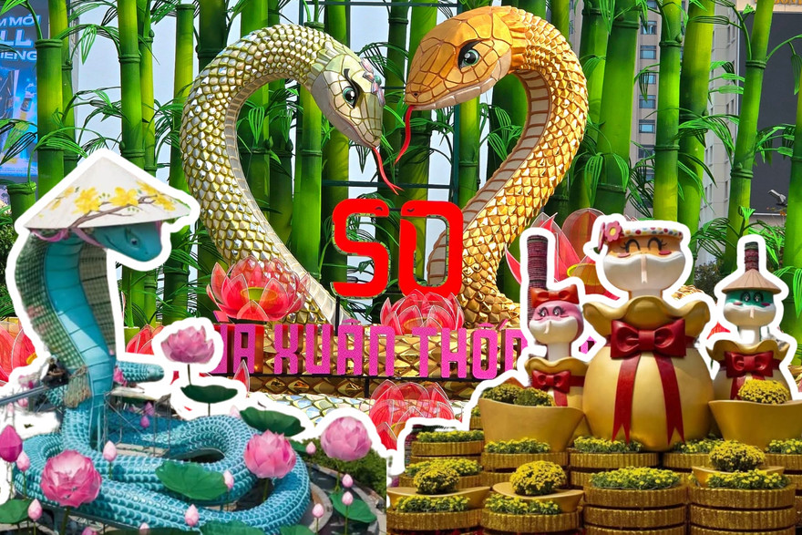 Đường hoa Nguyễn Huệ "lên đồ" lung linh, sẵn sàng đón Tết Ất Tỵ