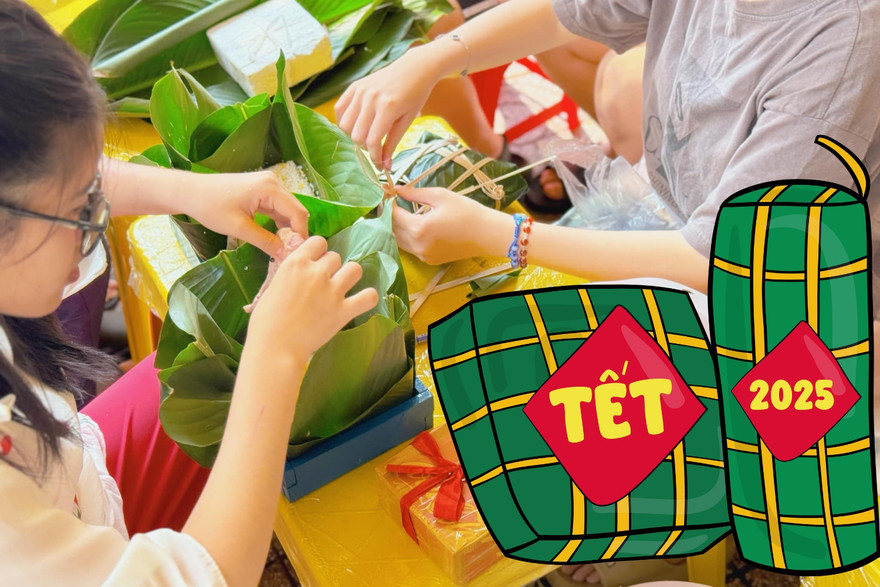 Gen Z rủ nhau gói bánh chưng: Tết cổ truyền "chill" theo cách riêng