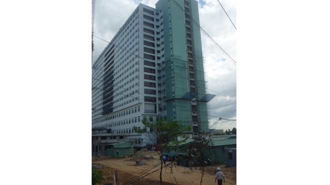 Công trình nơi xảy ra vụ tai nạn.