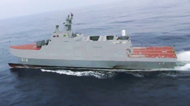 Tàu hộ tống tên lửa tàng hình Đà Giang. Ảnh: SCMP.