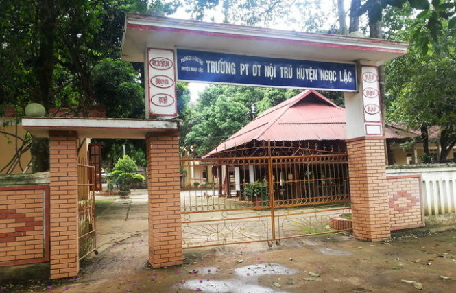 Trường THCS Dân tộc nội trú huyện Ngọc Lặc (Thanh Hóa). Ảnh: Tuổi trẻ