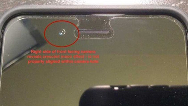 Camera phía trước trên iPhone 6 bị lệch