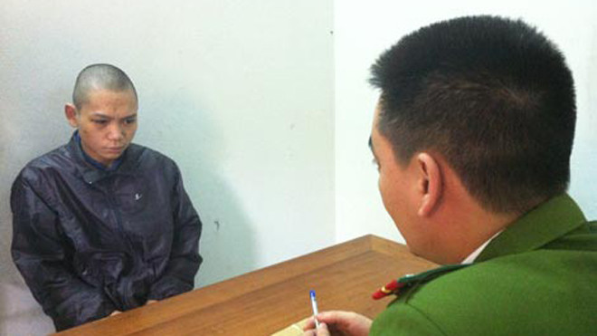 Triệu Phi Long tại cơ quan Công an.