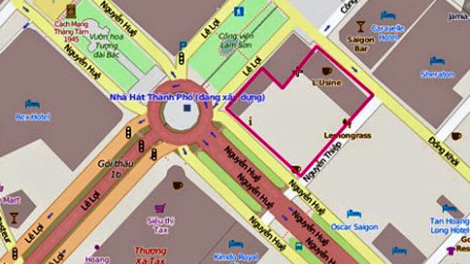 Khu tứ giác vàng tại trung tâm quận 1, TPHCM