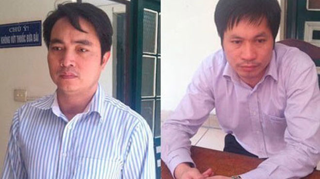 Bị can Huy và Cường. 