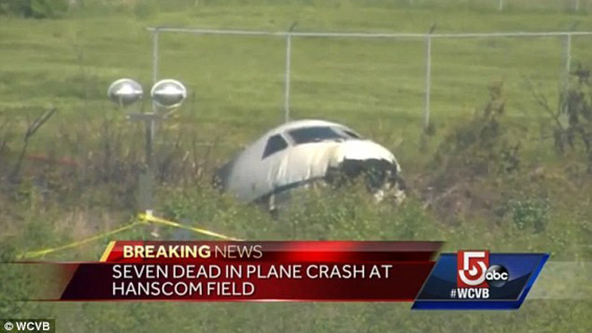 Chiếc máy bay phản lực tư nhân Gulfstream IV gặp nạn. (Nguồn: dailymail.co.uk)