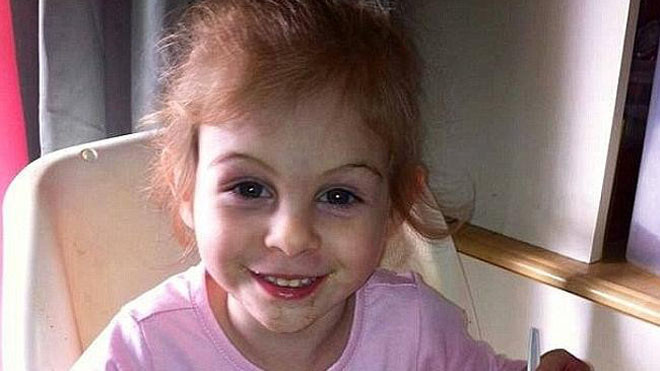 Gương mặt nhí nhảnh của Victoria trước khi bị thương. Ảnh: news.com.au 