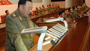 Ông Hyon Yong Chol phát biểu tại một hội nghị. (Nguồn: sinonk.com)