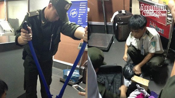 Hành lý thất lạc của hành khách bị cắt phá khóa, kiểm tra