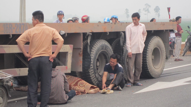 Hiện trường vụ tai nạn. Ảnh: Hoàng Lam