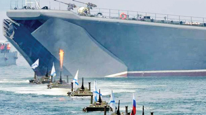 Các khí tài của Nga tham gia cuộc tập trận lớn bắt đầu từ ngày 16-3. 