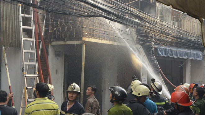 Hiện trường vụ cháy.