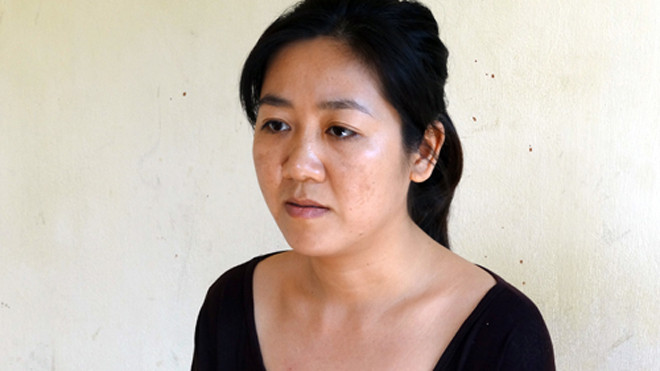 Liên tại cơ quan điều tra. Ảnh: Thúy Phượng.