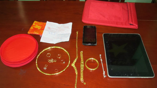 Số tang vật công an thu giữ từ Sơn. Ảnh CA cung cấp