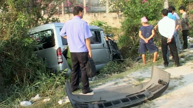 Hiện trường vụ tai nạn.