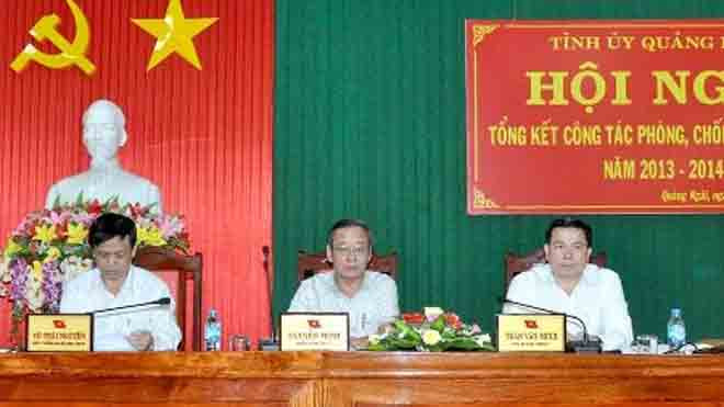 Tỉnh ủy Quảng Ngãi quyết tâm phòng, chống tham nhũng toàn diện. 