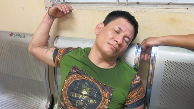 Đối tượng Quân tại cơ quan Công an.