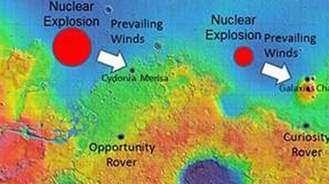 Bản đồ diễn ra vụ nổ hạt nhân theo trình bày của tiến sĩ John Brandenburg - Ảnh: Cosmology and Astroparticle Physics 