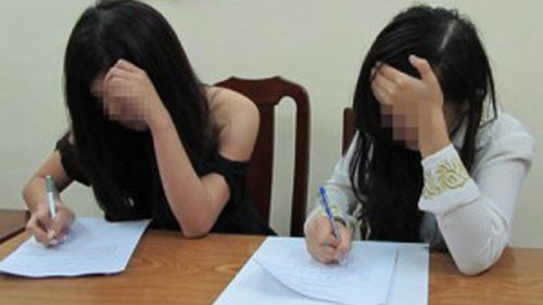 Hai cô gái trong đường dây của Hoàng "mẫu". 