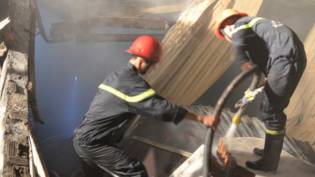 Hiện trường vụ cháy.