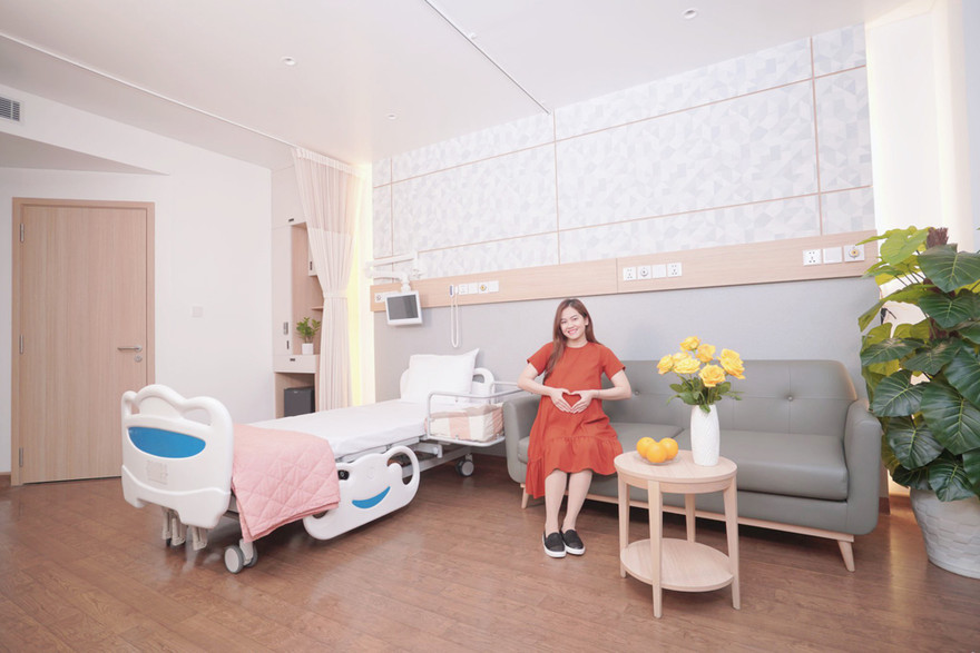 Thiết kế phòng lưu viện sau sinh sang trọng của khoa Sản – Bệnh viện Đa khoa Hồng Ngọc Mỹ Đình