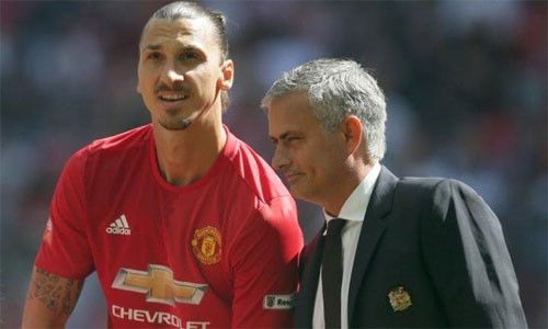 Ibrahimovic đến Man Utd vì Mourinho. Ảnh: Reuters.