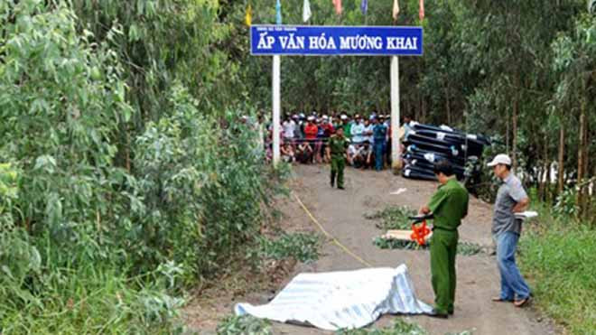 Hiện trường nơi phát hiện thi thể của Bảo. Ảnh: CA cung cấp.