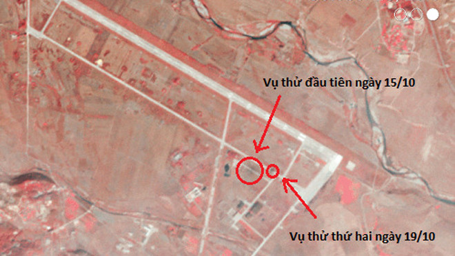 Ảnh vệ tinh về địa điểm diễn ra hai vụ thử tên lửa gần đây. Ảnh: Planet Labs.