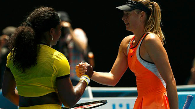 Sharapova thua Serena ở trận đấu chính thức gần nhất. Ảnh: Reuters.