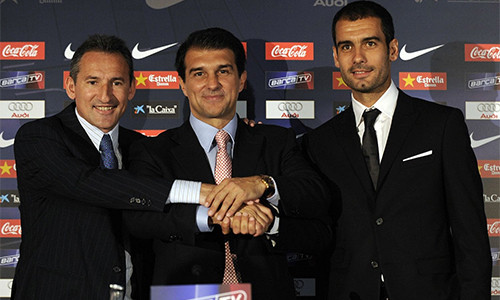 Guardiola được chọn làm HLV Barca ở thời điểm đội bóng này đã có một nền tảng chắc chắn, để chắp cánh cho ông thành công với triết lý mà HLV này theo đuổi.