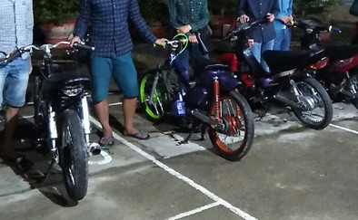 Các phương tiện bị tạm giữ. 