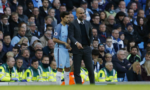 Guardiola không đánh giá cao tầm quan trọng của cuộc đối đầu với Man Utd ở Cup Liên đoàn. Ảnh: Reuters.