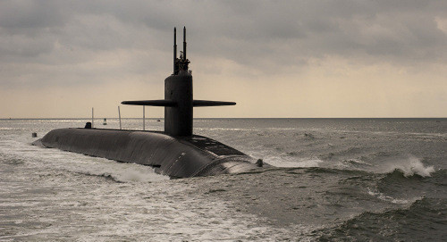 Một tàu ngầm lớp Ohio đang tuần tra trên biển. Ảnh: Sputnik.