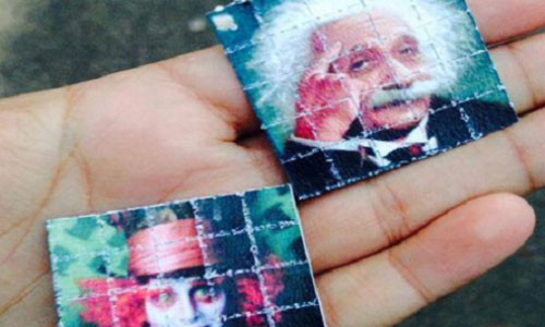 Tem giấy hay bùa lưỡi là loại ma túy gây ảo giác, kích thích rất mạnh. Ảnh: T.H. 