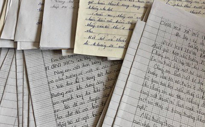 Đơn của học sinh, phụ huynh phản ánh, tố thầy giáo P. Ảnh: Công an TP.HCM