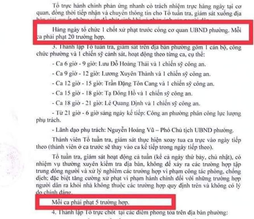 Xôn xao, giao chỉ tiêu phạt người dân rời khỏi nhà ở TPHCM