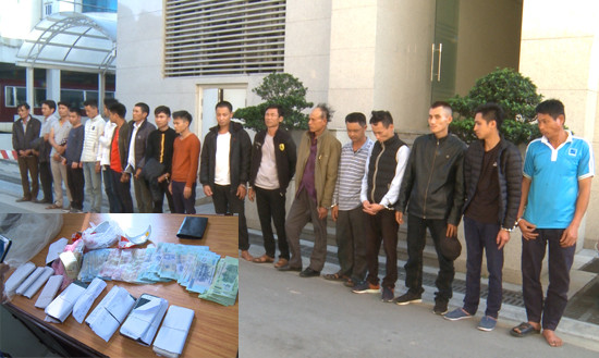 Các đối tượng đánh bạc bị bắt giữ