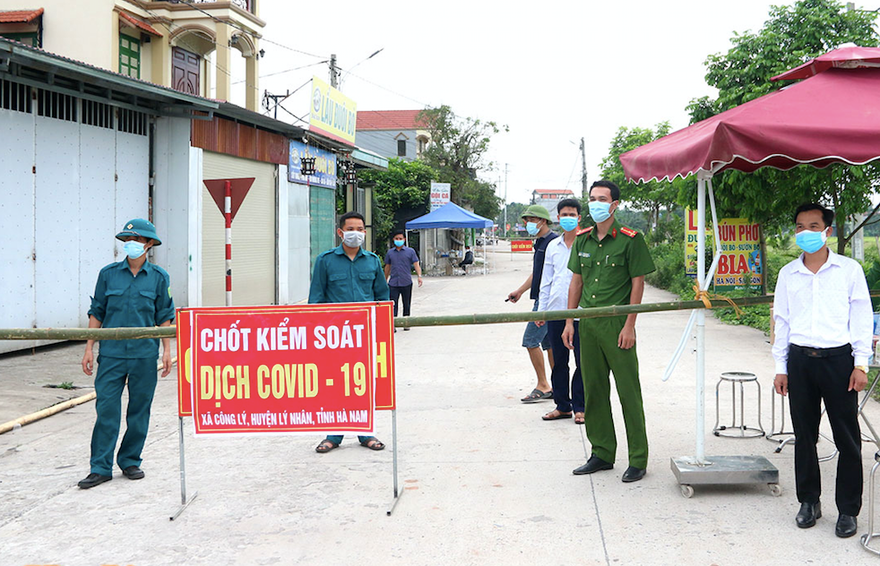 Hà Nam quyết định phong toả một thôn thuộc xã Công Lý, huyện Lý Nhân vì có người mới mắc COVID-19 - Ảnh: HN