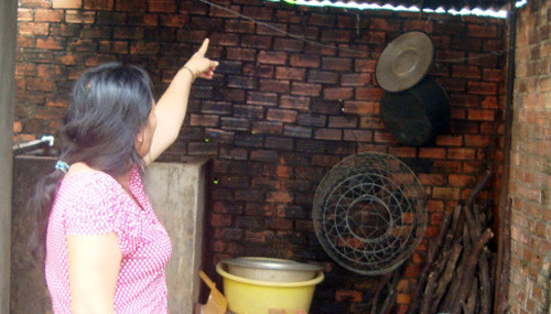 Vị trí phát hiện ông Công chết trong tư thế treo cổ. Ảnh: Chế Bắc