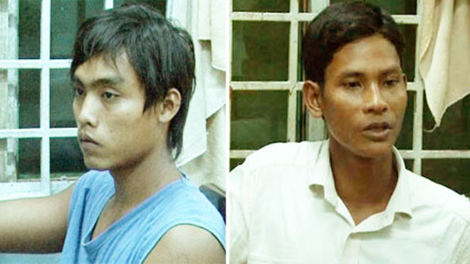 Hai đối tượng trong vụ án.