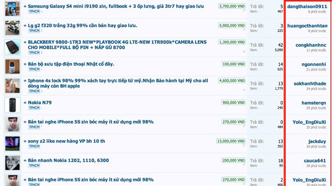 Lượng rao bán sản phẩm trên trang rao vặt tăng đột biến vào sáng nay (9/7). Ảnh chụp màn hình lúc 6h sáng.