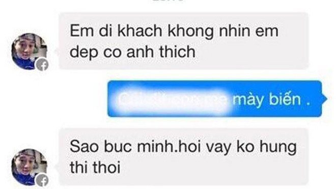 Dòng tin nhắn gạ gẫm gửi đến Hưng tối qua. 