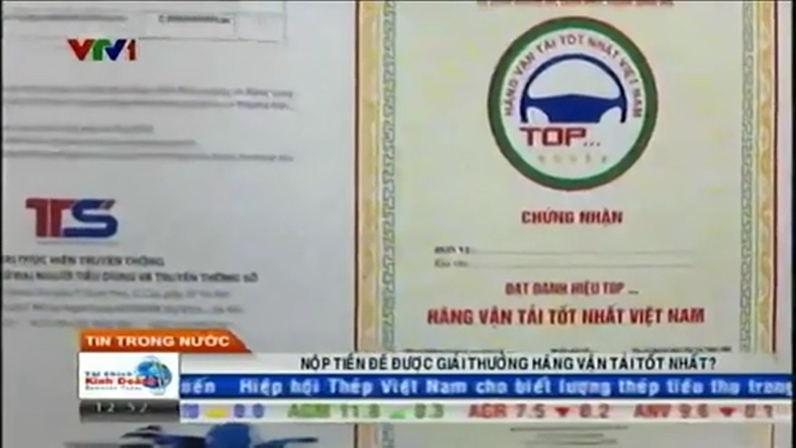 Nộp 50 triệu là được... vinh danh giải thưởng hãng vận tải tốt nhất?