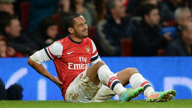 Theo Walcott lại tái phát chấn thương