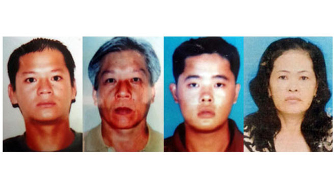 Quân (trái) và những đồng phạm đã được nhận dạng. Ảnh: C.A.