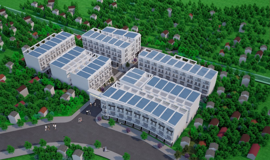 Phối cảnh tổng thể của dự án nhìn từ trên cao