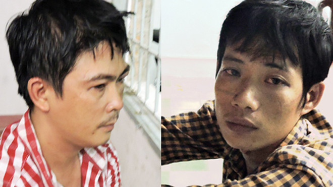 Hai nghi can bị bắt giữ. Ảnh: Xuân Thắng