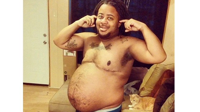 Kayden lúc mang bầu. Ảnh: Telegraph.