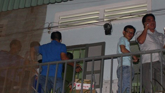  Hiện trường vụ án mạng. Ảnh: VŨ HỘI